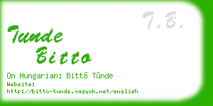 tunde bitto business card